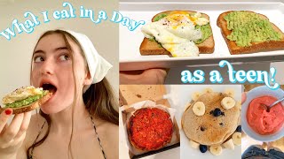 WHAT I EAT IN A DAY AS A TEEN !! // healthy & easy meal ideas
