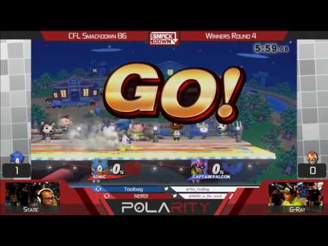 CFL Smackdown 86 - StaticManny (Sonic) vs G-Rat (Dark Pit, Falcon) - SSB4 Winners R4