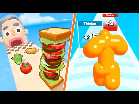 Sandwich Runner 🆚  Tall Man Run - All Level Gameplay Android,iOS - NEW APK GIGA UPDATE