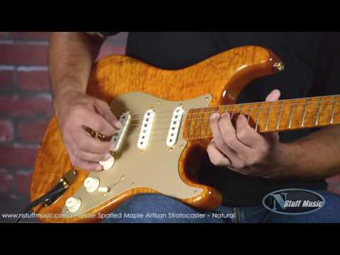 Fender Spalted Maple Artisan Stratocaster - Natural | N Stuff Music