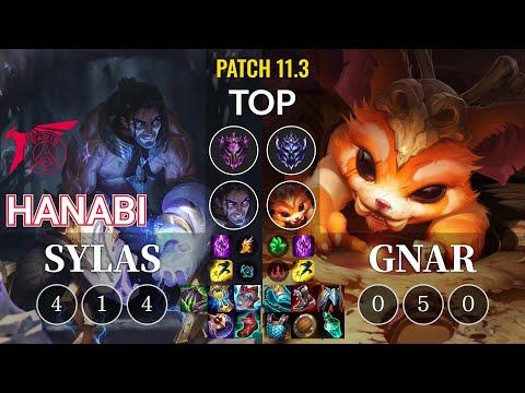 TLN Hanabi Sylas vs Gnar Top - KR Patch 11.3