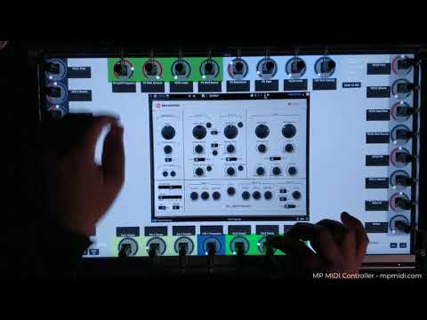 MP Midi controller using Bx Oberhausen Synthesizer