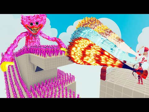 100x KISSY MISSY + 2x GIANT vs 3x EVERY GOD - Totally Accurate Battle Simulator TABS