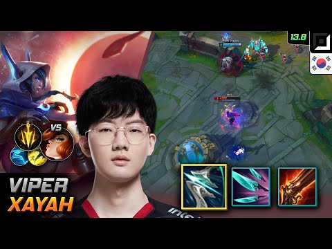 Viper Adc Xayah Build Galeforce Lethal Tempo - Viper Xayah Match Highlight - LOL KR 13.8