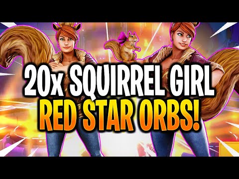 *NEW* 20x SQUIRREL GIRL RED STAR ORB OPENING! - MARVEL Strike Force - MSF