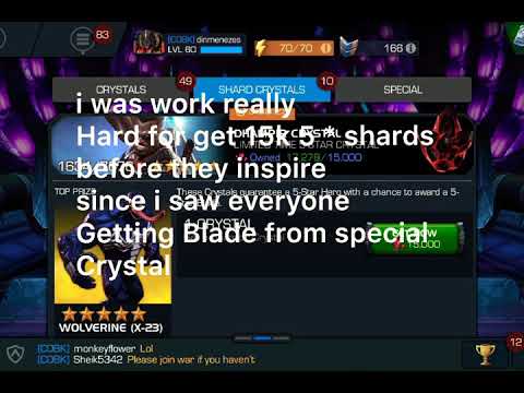 MCOC 5* Blade crystal opening luck or KABAMED #%^*