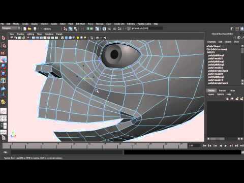 Modeling a Cartoon Character in Maya 3D Video Tutorial for beginners