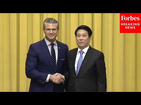 U.S. Secretary Of Defense Pete Hegseth Meets With Vietnamese President Luong Cuong