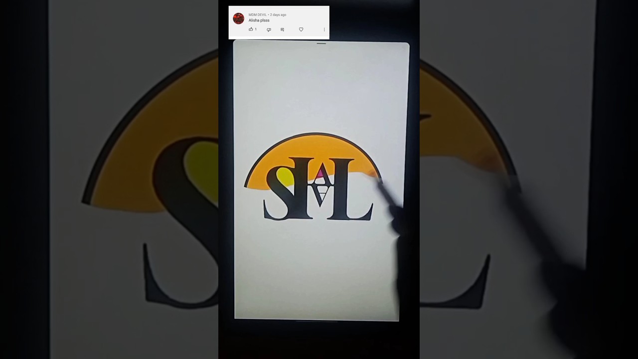 ALISHA name logo design for tablet 🔥❤️ #shorts