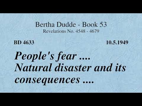 BD 4633 - PEOPLE'S FEAR .... NATURAL DISASTER AND ITS CONSEQUENCES ....