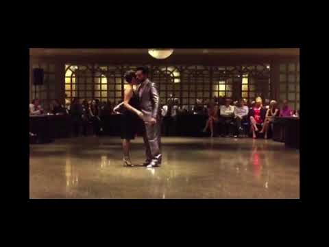 Milena Plebs  and  Leonardo Sardella  are  dancing  to  the  tango  "  Todo  "  by  Pedro Laurenz  at  Zaragoza Tango Festival
