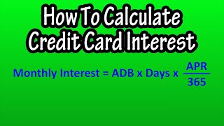 How To Calculate Monthly Credit Card Interest Explained - How To Calculate The Average Daily Balance