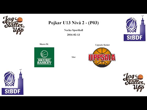 Skuru Basket (P03) mot KFUM Uppsala Basket - 2016-02-13
