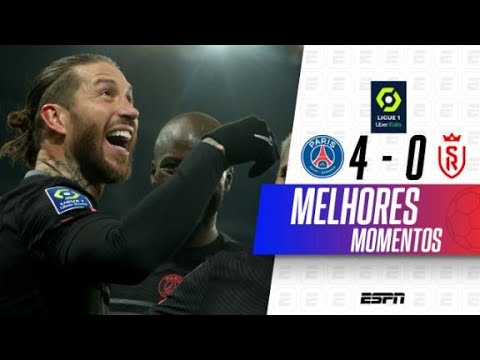 Gols e lances de PSG x Reims