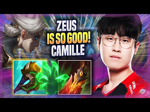 ZEUS IS SO GOOD WITH CAMILLE! - T1 Zeus Plays Camille TOP vs Lulu! | Season 2022