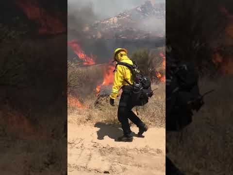 Counterfire technique used to extinguish active fires 👨‍🚒🔥