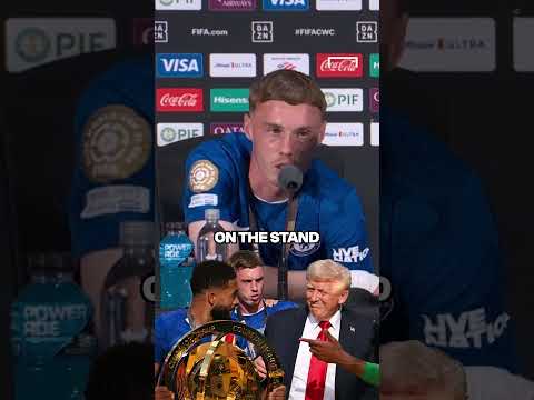 Cole Palmer wasn't sure why Donald Trump joined in with Chelsea's celebrations 🤨