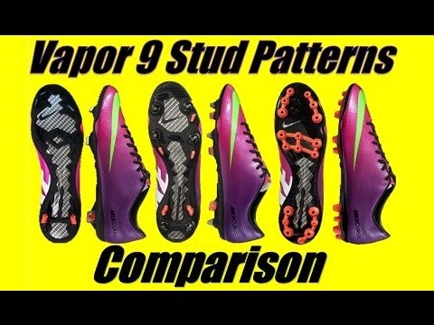 Nike Mercurial Vapor 9 IX Stud Pattern Comparison - AG VS FG VS SG-Pro