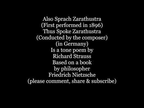 ALSO SPRACH ZARATHUSTRA THUS SPOKE Strauss Lyrics Words text sing along sPACE oDYSSEY song music