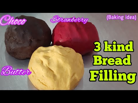 BREAD FILLING IDEA😲,PAANO GUMAWA NG CHOCO,BUTTER AND STAWBERRY BREAD FILLING?3 KINDS OF FILLING