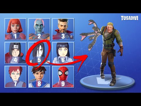 GUESS THE FORTNITE SKIN WATCHING THE EMOTE #3 - FORTNITE CHALLENGE | tusadivi
