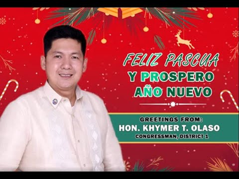 Hon. Khymer Adan T. Olaso holiday greetings