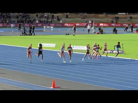 100m U13 Women Final, 2024 Australian Championships, Adelaide 17 April 2024