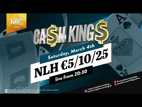 ♣️💶 Ca$h King$ Special - NLH €5/€10/€25 Cash Game live from King's 👑