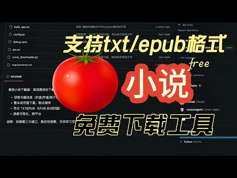 免费番茄小说下载器：简洁高效的下载与导出工具 支持 TXT/EPUB 格式下载