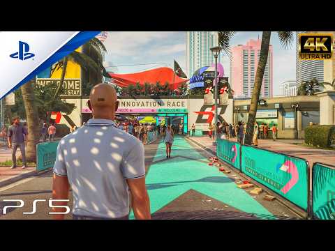 (PS5) HITMAN 3 - Miami, USA - Cinematic Run [4K 60FPS]