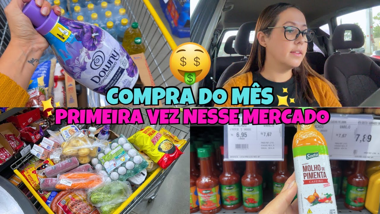 COMPRA DO MÊS 🤑 fui em um atacadista pela primeira vez + mostrei como está os valores