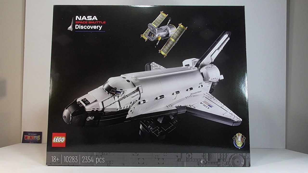 Lego 10283 Space Shuttle Discovery & a look at applying stickers.