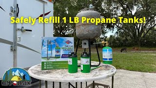 How to Safely and Legally Refill 1 LB Propane Tanks | Flame King 1 LB Propane Refill Kit Gear Review