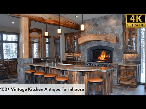 100+ Beautiful  Vintage Kitchen Antique Farmhouse Decorating Ideas