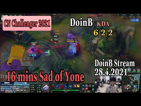 DoinB Stream Pick Vladimir and Yone Crying Full Game - DoinB Stream in KR Challenger 28.4.2021
