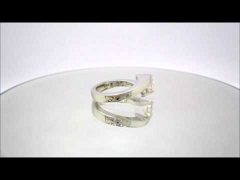 14K WHITE GOLD ROUND CUT DIAMOND ENGAGEMENT RING TENSION SET 1.00CTW - A SPARKLING WORLD - 176