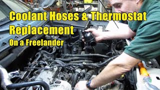 Coolant Hoses and Thermostat Locations On A Land Rover Freelander 2002-2005