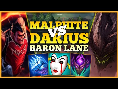 Malphite vs Darius Baron Lane | Malphite Wild Rift Gameplay
