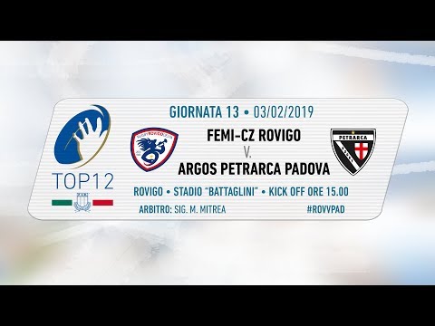 TOP12 2018/19, Giornata 13 - Femi-CZ Rovigo v Argos Petrarca Padova
