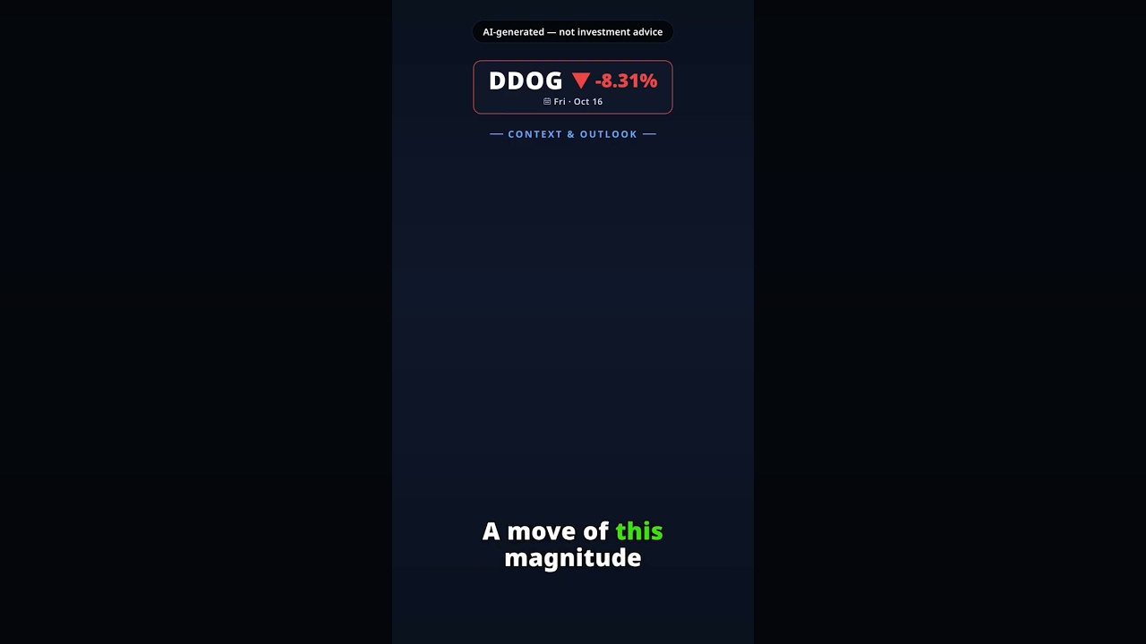 Por que a ação da Datadog tomba hoje? DDOG -8.31% (16 out)