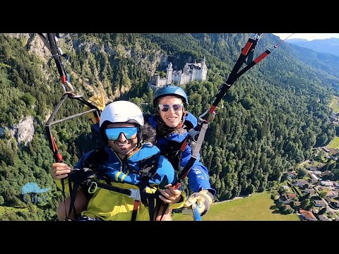 【4K】Paragliding over Neuschwanstein Castle in Bavaria, Germany - Drone Video