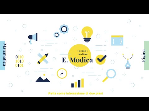 Retta come intersezione di due piani