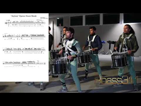 POW Percussion 2023 "Asylum" Opener Snare Feature Transcription