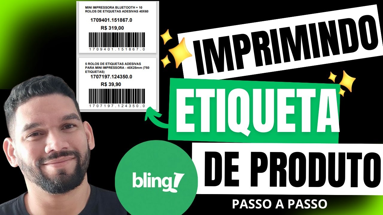IMPRIMINDO ETIQUETA ADESIVA DE PRODUTO DO SISTEMA BLING / ETIQUETAS BLING / ERP BLING