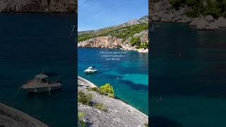 Beach hopping in Croatia. Croatia has some of the bluest and clearest water I’ve ever seen. #croatia