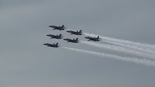 preview picture of video 'Blue Angels flyby at the 2014 Battle Creek Field of Flight Air Show'