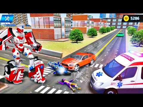 Ambulance Robot Rescue Simulator - Emergency Van Driver - Android GamePlay