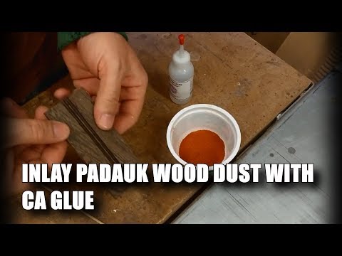 Inlay Padauk Wood Dust With CA Glue