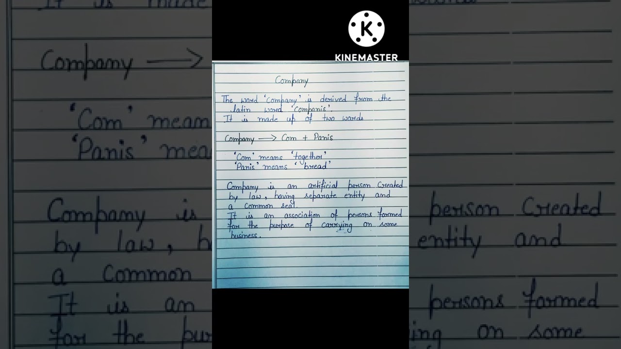 #Company # Meaning and Definition