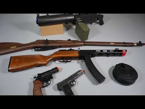 WW2 Soviet ARMY Toy Gun - PPSh41 - Airsoft  Gun - Mosin Nagant - Maxim Gun - Toy Guns Collection